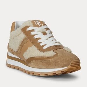 Ralph Lauren Women's Dani Shearling-trim suede.
